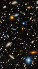 Fototapeta premium Cosmic Background with Scattered Stars and Galaxies