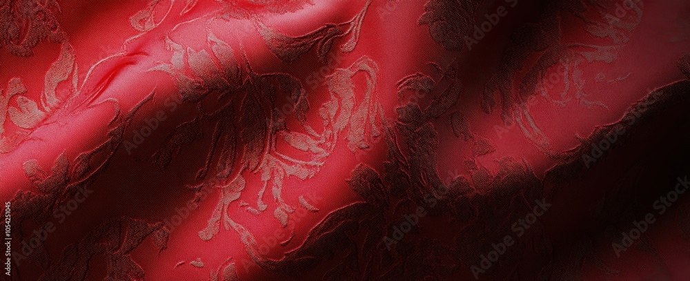 Poster high-resolution, high-detail, high-quality texture and pattern in a red banner design generative ai