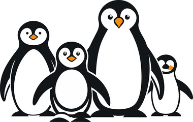 Fototapeta premium penguins on the beach
