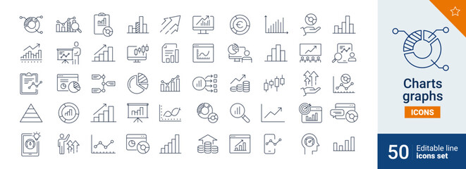 Charts icons Pixel perfect. solution, infographics, finance, ...	

