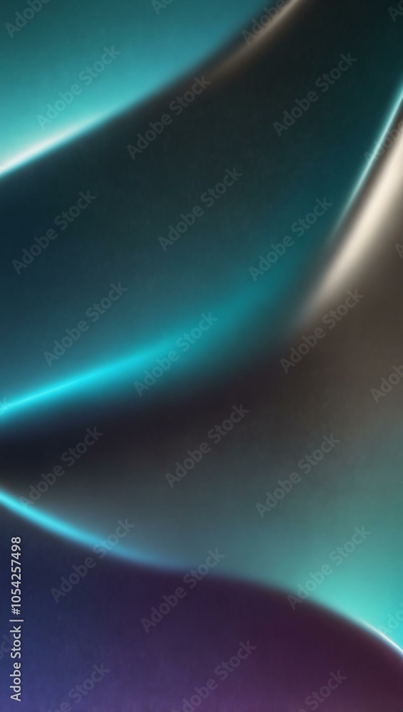 Poster gradient surface with silver and cyan glowing transition.