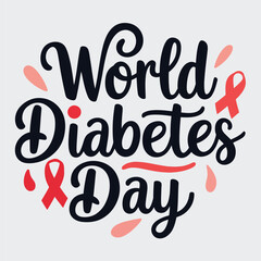 Obraz premium A Simple Typography Of World Diabetes Day.