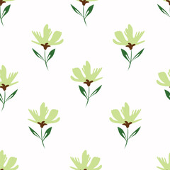 botanical floral vector seamless pattern with roses herbs and leaves big set background with flowers