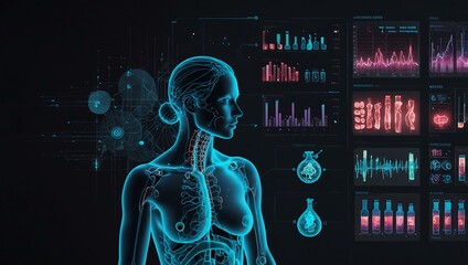 Naklejka premium Medicine and health concept illustrated by AI.