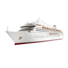 Fototapeta premium Ship, cruise ship luxury ship on transparent background.