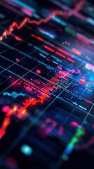 Fototapeta premium Dynamic Data Visualization Exploring Financial Trends and Market Analysis Through Innovative Graphical Representations