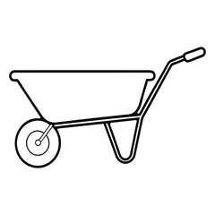 Vector illustration wheelbarrow