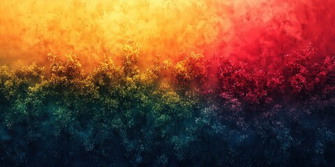 Fototapeta premium Abstract Foliage Against a Vibrant Gradient Background