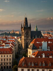 Obraz premium Old Town Prague skyline, Czech Republic