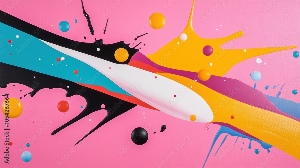 Poster a canvas with brushstrokes forming constellations, representing a strategy that creates meaning thro