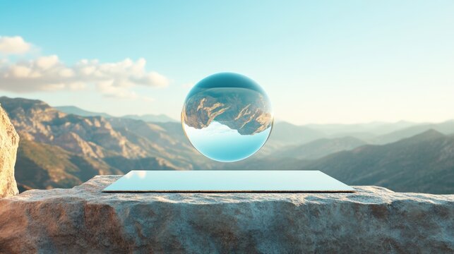 A mirror reflecting a world where gravity is reversed, illustrating a strategy that challenges conventional methods.