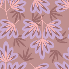 botanical floral vector seamless pattern with roses herbs and leaves big set background with flowers