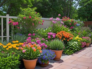 Obraz premium Lush Garden Full of Colorful Blooms