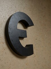 Question mark on a wall.