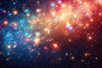 Obraz premium Sparkling Starry Night Sky Abstract Background