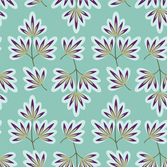 botanical floral vector seamless pattern with roses herbs and leaves big set background with flowers