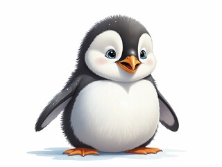 Naklejka premium Happy Penguin Card Design