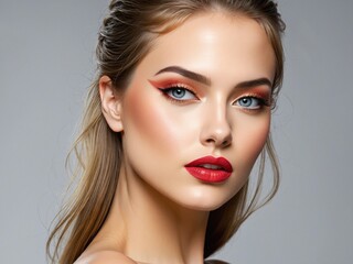 Fototapeta premium Chic Beauty Portrait of Young Model