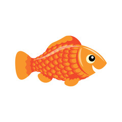 A fish that lives in the depths of the seas and oceans, sea, ocean, water, 
seaweed, vector, art, illustration, isolated