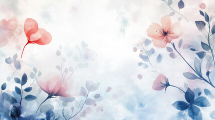 Modern watercolor floral design for banners, posters, and background