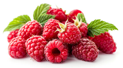 Cluster of Fresh Raspberries with Vibrant Red Color
