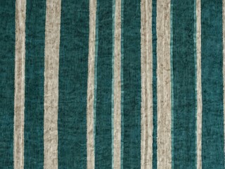 Fototapeta premium Turquoise and white striped towel texture.