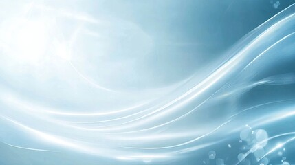Naklejka premium Ethereal Blue Abstract Waves Background with Light Effects
