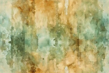 A seamless pattern with abstract watercolor strokes in shades of green and brown, creating a beautiful and organic texture.