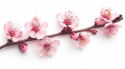 Naklejka premium Stunning Cherry Blossom Branch in Full Bloom