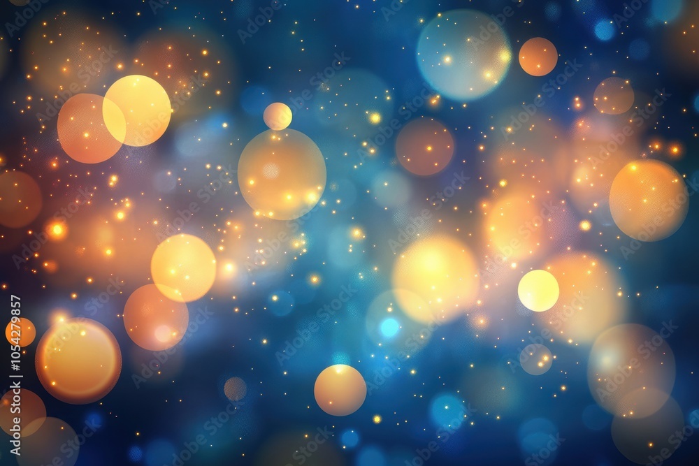 Poster soft focused background with bokeh effects. vector illustrations of blurred sunlight or sparkling li