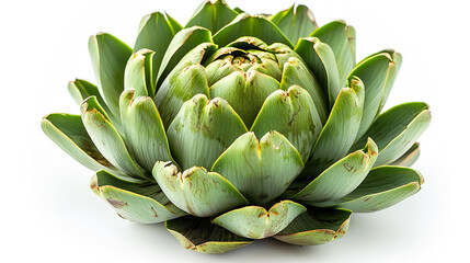 Obraz premium Fresh Whole Raw Artichoke with Green Exterior