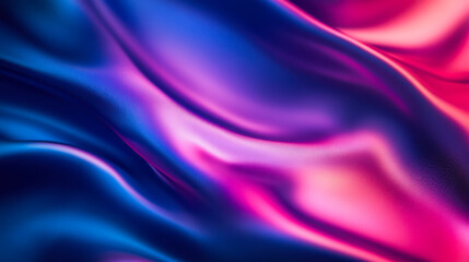 Fototapeta premium Soft, flowing fabric with vibrant colors creating a serene wave pattern in a close-up view showcasing texture and light play