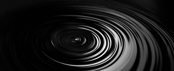 Obraz premium mesmerizing black and white image of rippling water, creating sense of depth and tranquility. circular patterns evoke calmness and reflection