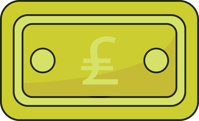 Italian Lira Note Icon Currency Finance Illustration