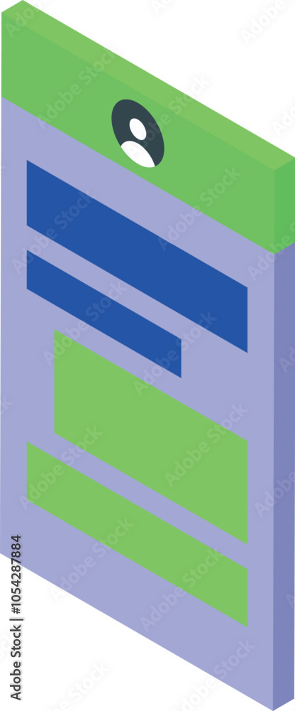 Poster mobile phone displaying instant messaging conversation with user profile picture, representing moder