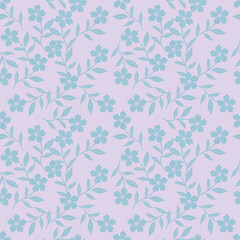 Fototapeta premium Beautiful floral design featuring intricate blossoms and leaves in soft pastel shades. Ideal for fabric, wallpaper, and digital projects. High-resolution, seamless, and versatile