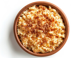 Aerial View of Kugel Sweet Noodle Pudding