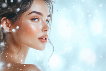 Molecular Close-Up of Serum on Skin