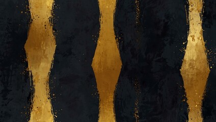 Naklejka premium Elegant painted pattern with vibrant gold accents.