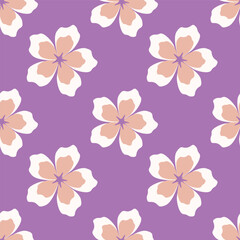 Fototapeta premium Beautiful floral design featuring intricate blossoms and leaves in soft pastel shades. Ideal for fabric, wallpaper, and digital projects. High-resolution, seamless, and versatile