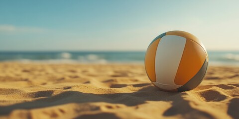 Exciting Beach Volleyball Moment Captured in Close-Up