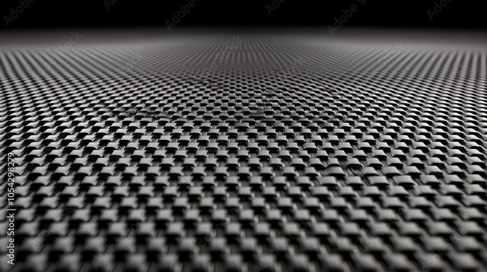 Poster close up of a black and white patterned surface. the pattern is made up of squares and triangles. th