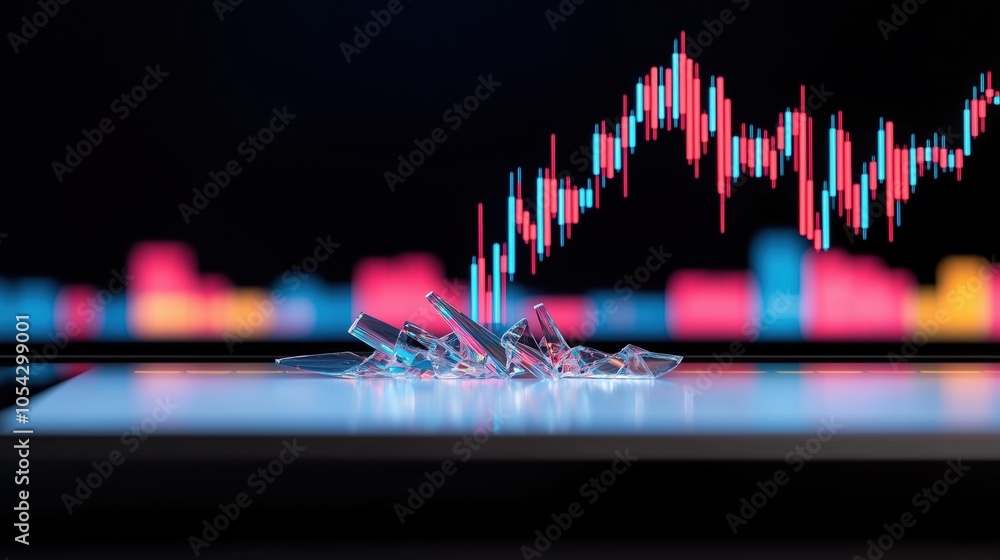 Poster graph with a red line and a blue line.