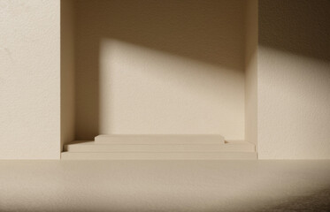 Fototapeta premium Product Podium - Beige Background