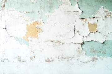 Weathered Pastel Wall Texture with Cracks and Peeling Paint