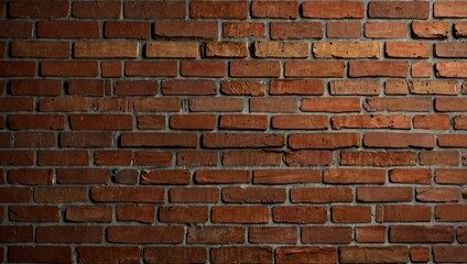 Obraz premium Textured red brick wall background, ideal for construction and interior design.