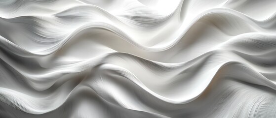 Fototapeta premium Abstract White Curved Surface with Lines