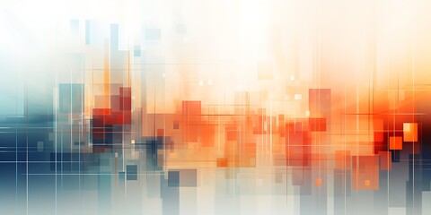 Abstract blue geometric city background with colorful vector shapes and modern digital design for technology and business themes