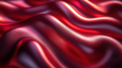 Fototapeta premium Glossy Red Satin Background with Smooth Folds Perfect for Elegant Design and Professional Presentations