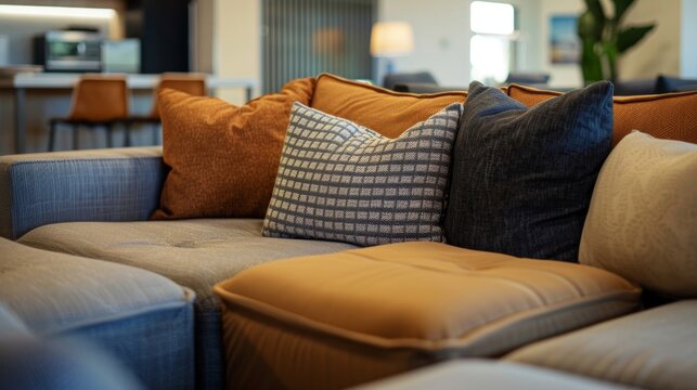 A corner filled with comfortable couches and armchairs perfect for group study sessions or book club meetings.